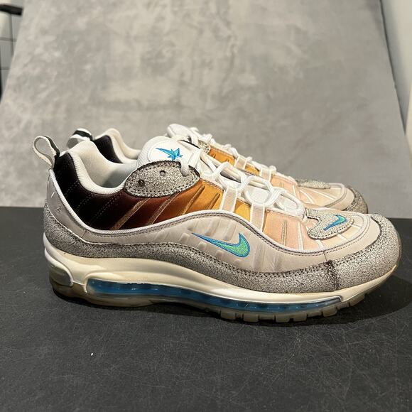 Nike Other - Nike Air Max 98 NYC La Mezcla 9.5 Mens Multi Color Teal Blue CI1502-001 Sneakers